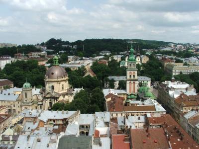 Widok z wieży ratuszowej