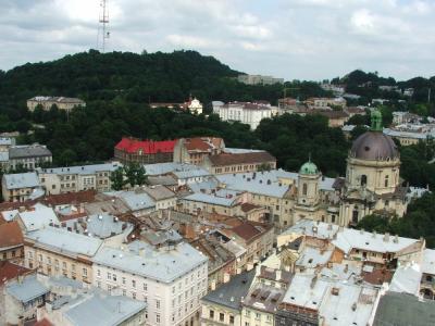 Widok z wieży ratuszowej